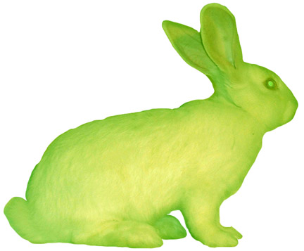 Alba, the fluorescent bunny. http://www.ekac.org/